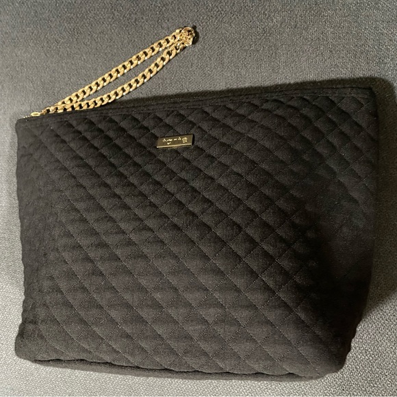 ⭐️Tarte Quilted Cosmetic Makeup Jewelry Bag Wristlet Clutch Purse Gold Chain - Picture 12 of 16